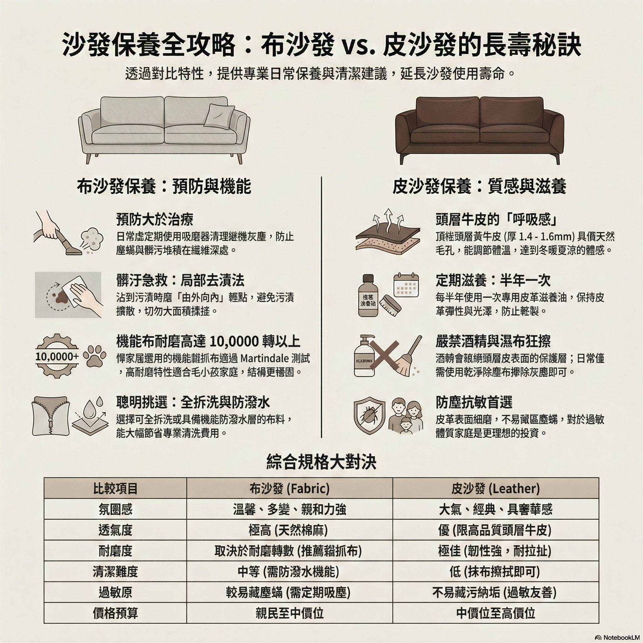 布沙發 vs. 皮沙發：材質、優缺點與清潔保養大比較 - 圖 5